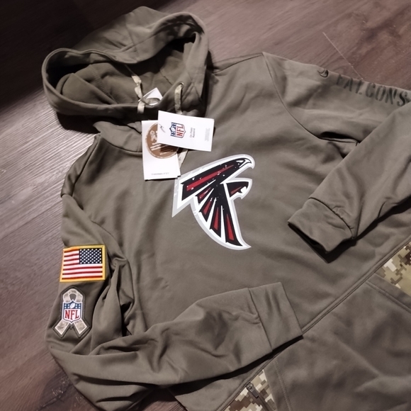 Small Nike Atlanta Falcons Therma NFL Salute to Service Hoodie Sweatshirt NWT - Picture 2 of 10